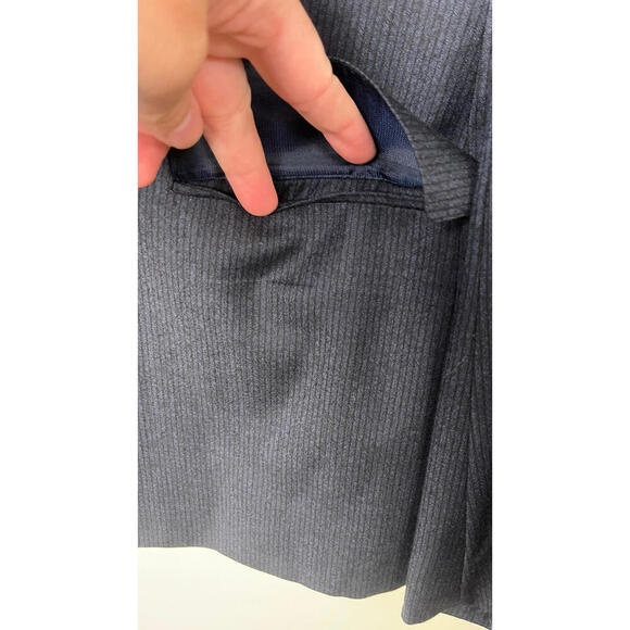 Armani  Collezioni Navy Blue Micro striped  2 Piece Suit Jacket Pants Set - Picture 5 of 16